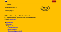 Desktop Screenshot of cox.si